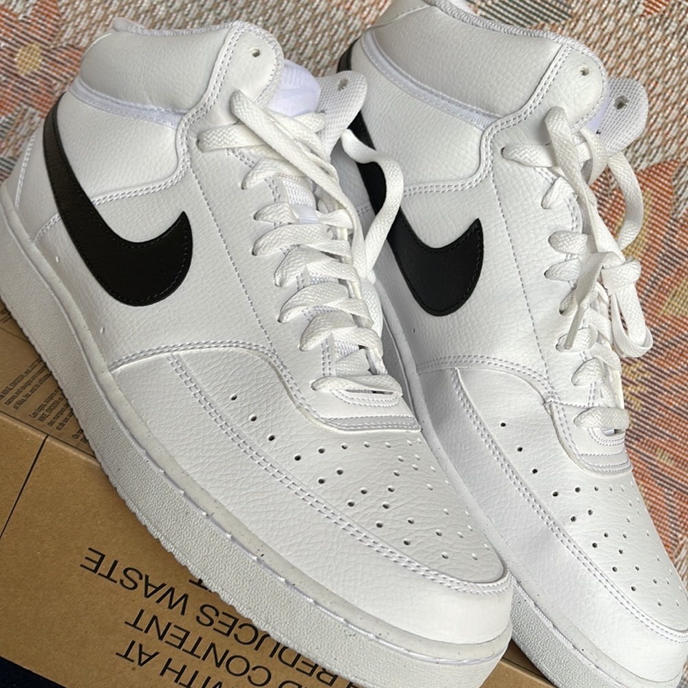 NIKE MEN’S COURT VISION MID Next Nature WHITE/BLACK-WHITE
DN3577 101 Sneakers - Picture 8 of 16